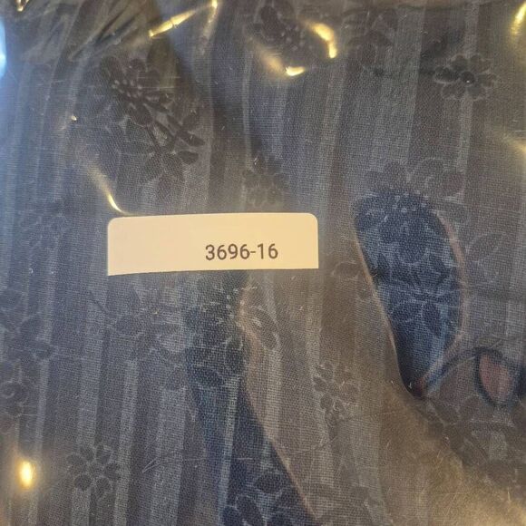 Fabric, Navy on Navy Striped & Floral Cotton 45" wide x 9.5 yds - Picture 1 of 4